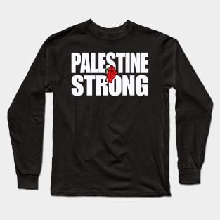 Palestine Strong - Watermelon Fist - Front Long Sleeve T-Shirt